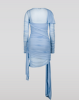 Cera Draped Mesh Dress