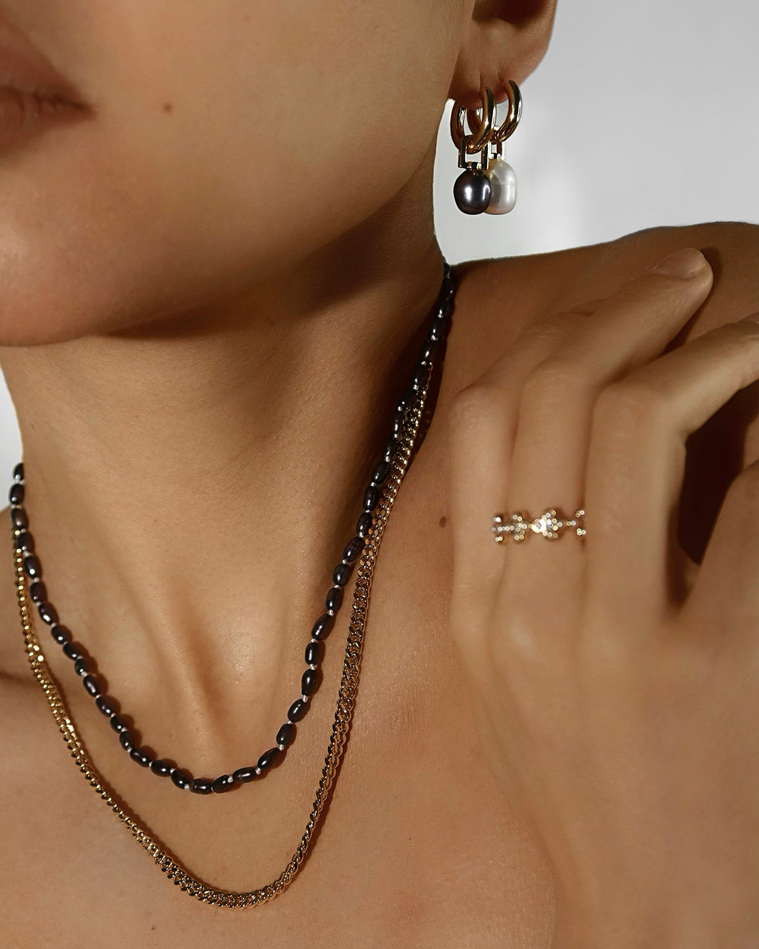 Luv Aj - The Pearl Chain Necklace Set -