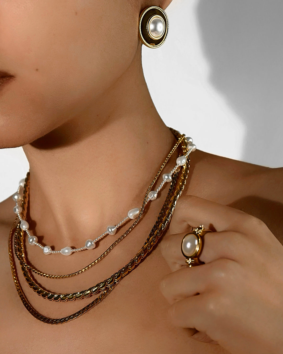 Luv Aj - The Pearl Stud Necklace -