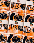Gourds on Orange Gingham Tea Towel