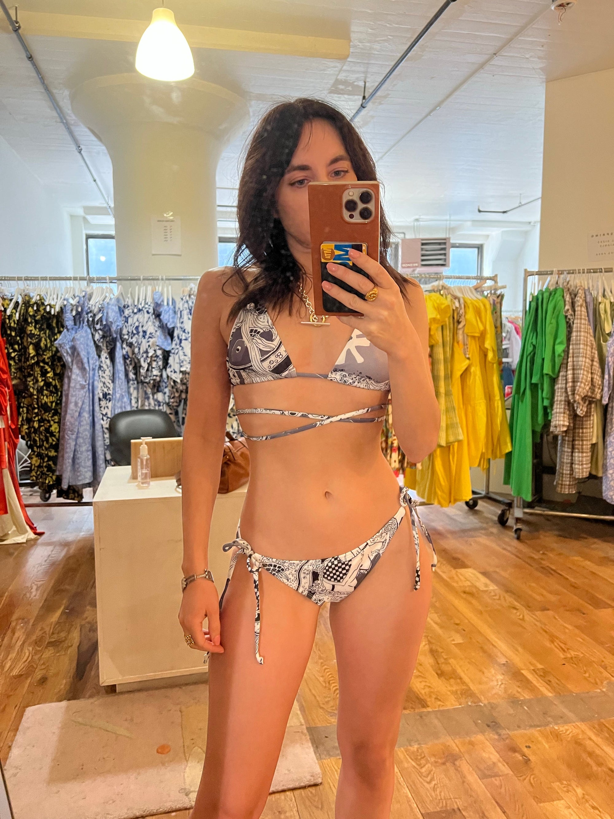 WRAY - String Bikini Top - Graphic Parade -