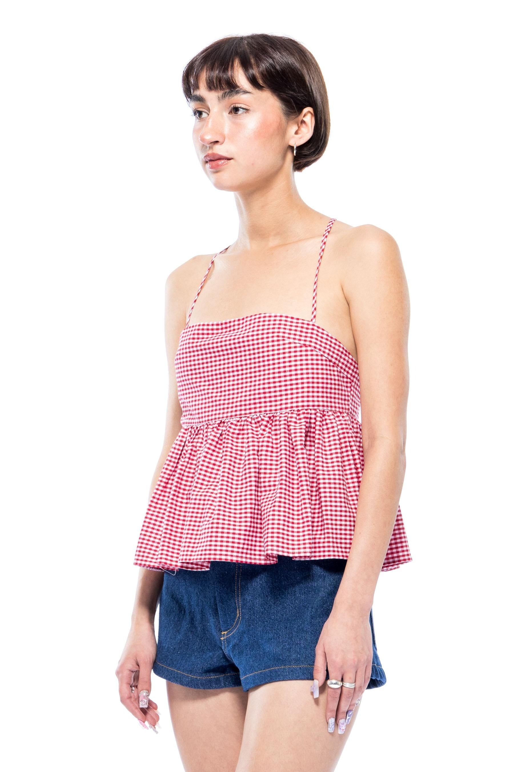 Toit Volant - Imani Top - Red/White Gingham -