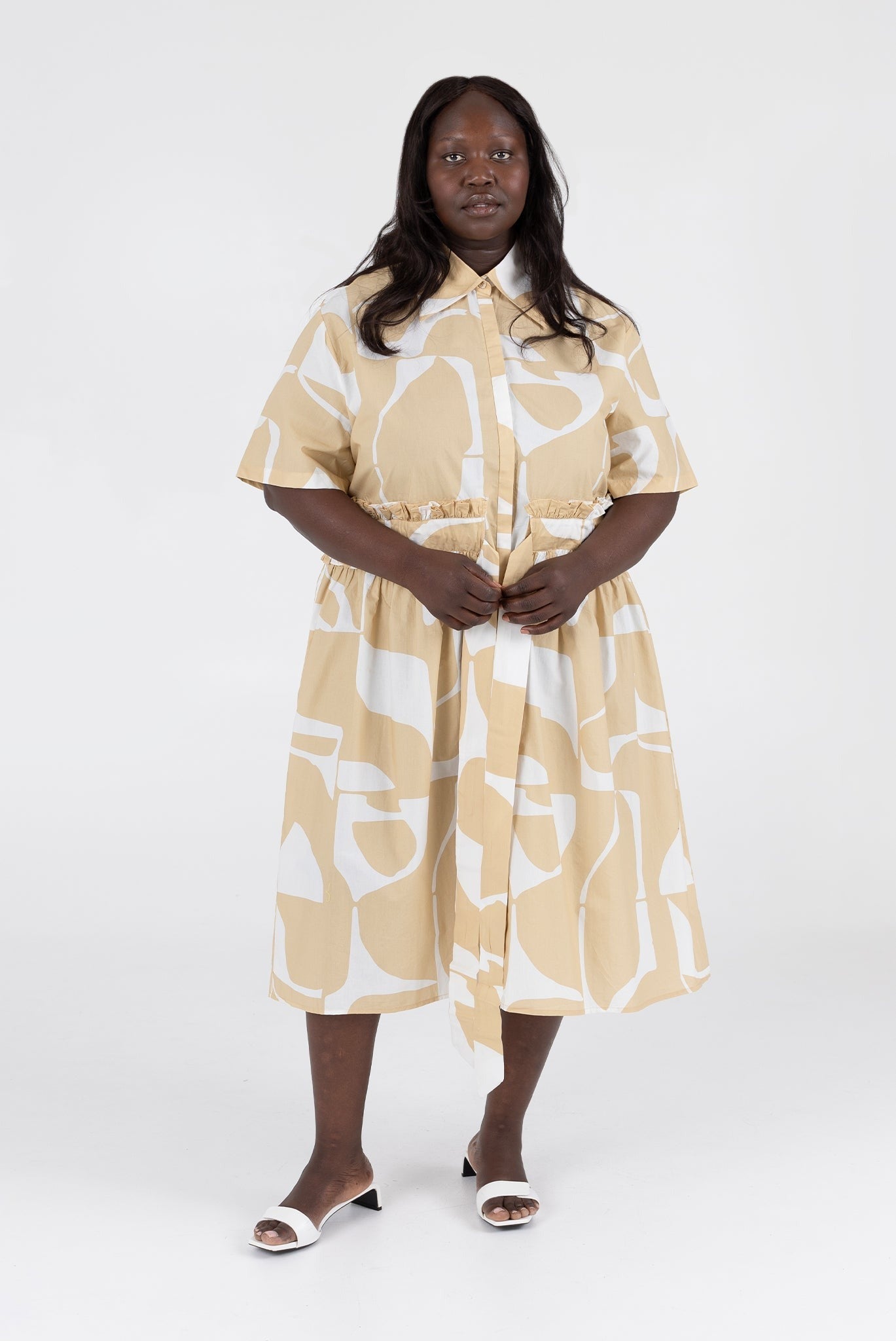 WRAY - Gabrielle Dress - Wheat Sky -