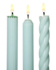 Creative Co. - Assorted Candle Tapers 3-Pack - Sea Mist -
