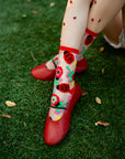 Sock Candy - Lucky Ladybug Sheer Crew Sock -