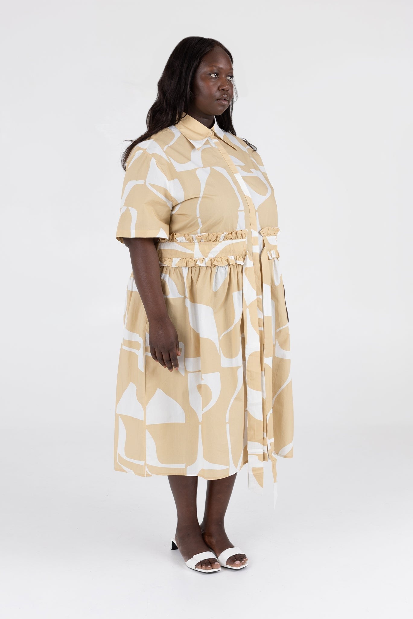 WRAY - Gabrielle Dress - Wheat Sky -