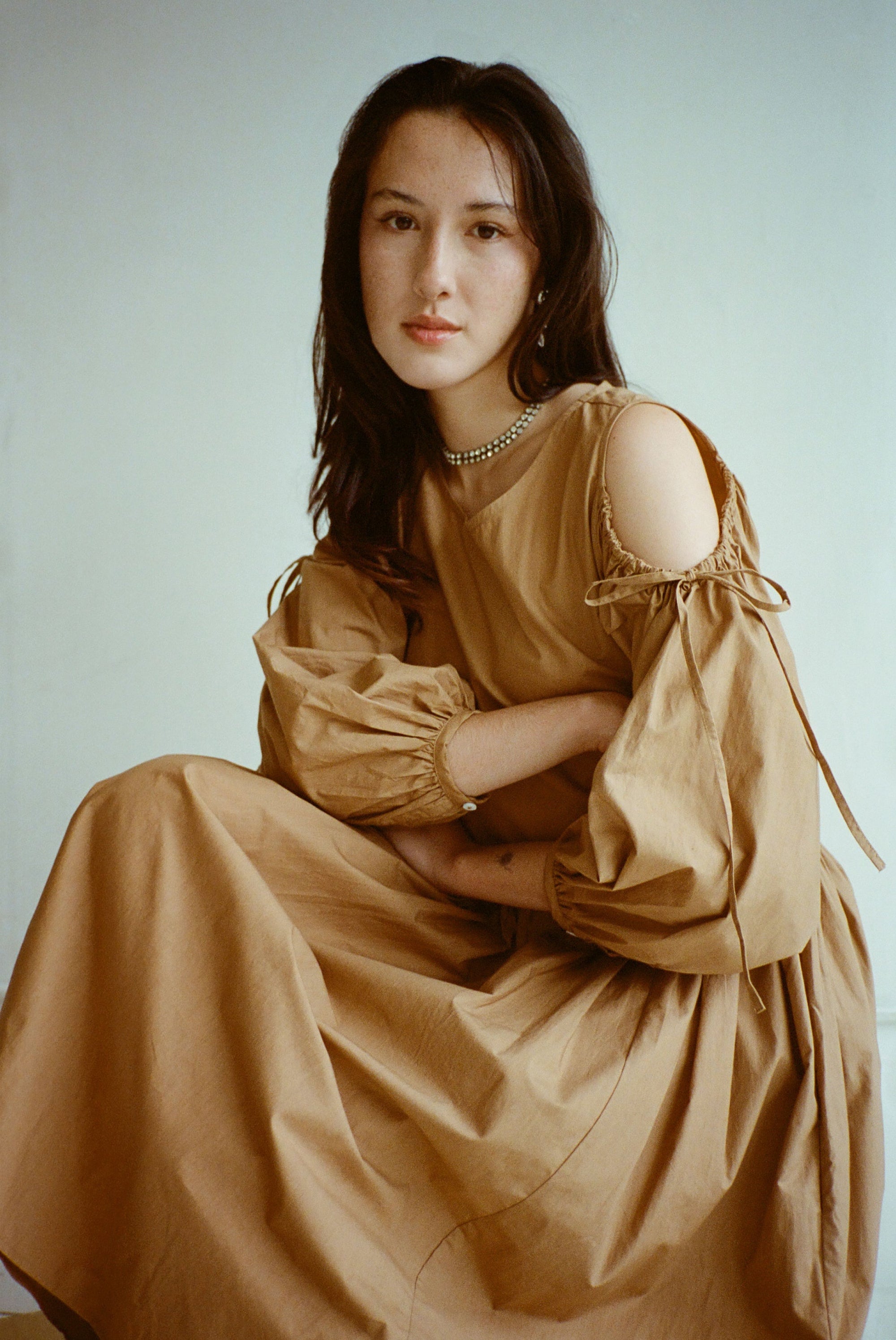 WRAY - Amber Dress – Iced Coffee -