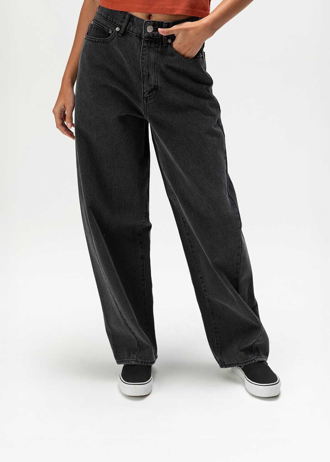 Obey - Leah III Baggy Denim Pants - Black -