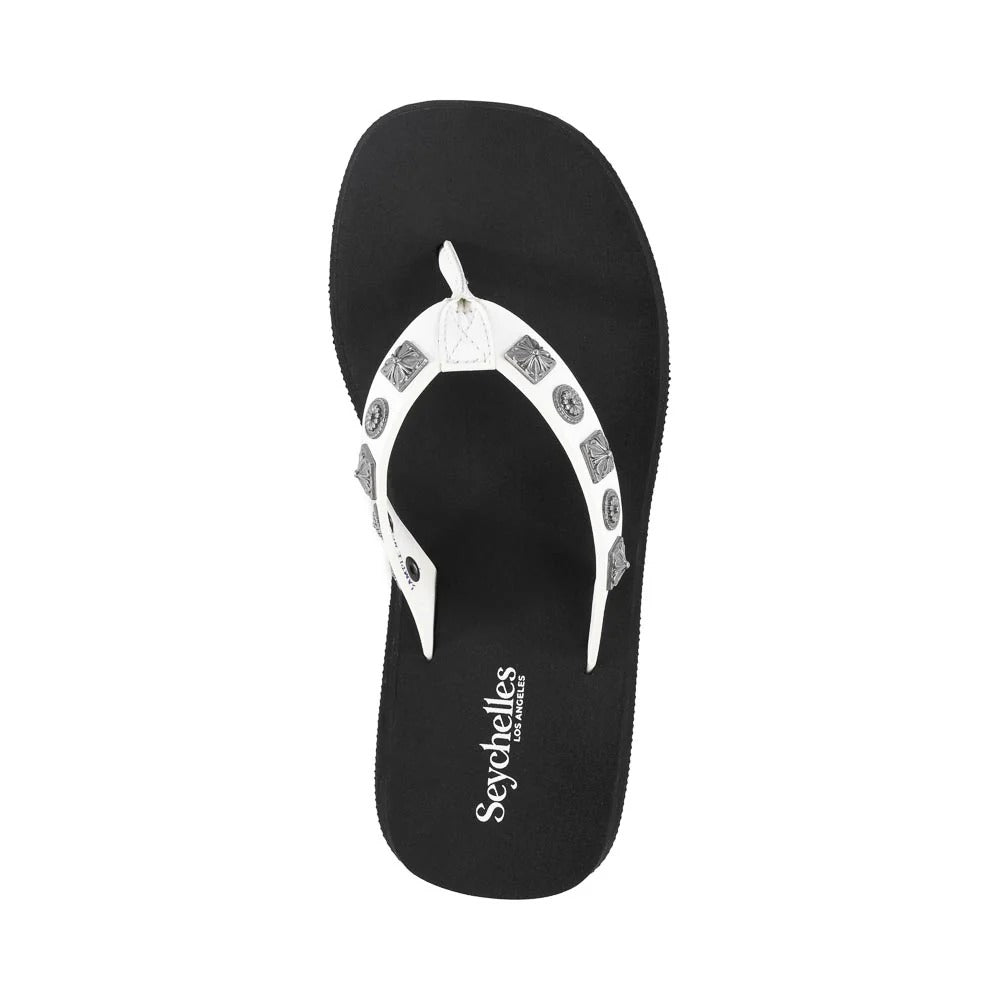 Seychelles - Skyscraper Sandals - White Studs -