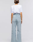 Toit Volant - Coco Cowboy Cut Pants - Silver Blue -