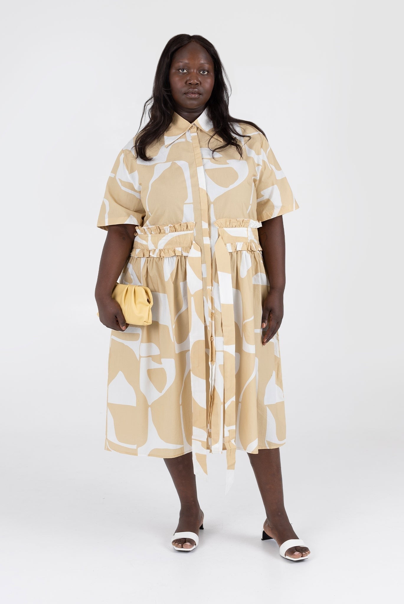 WRAY - Gabrielle Dress - Wheat Sky -