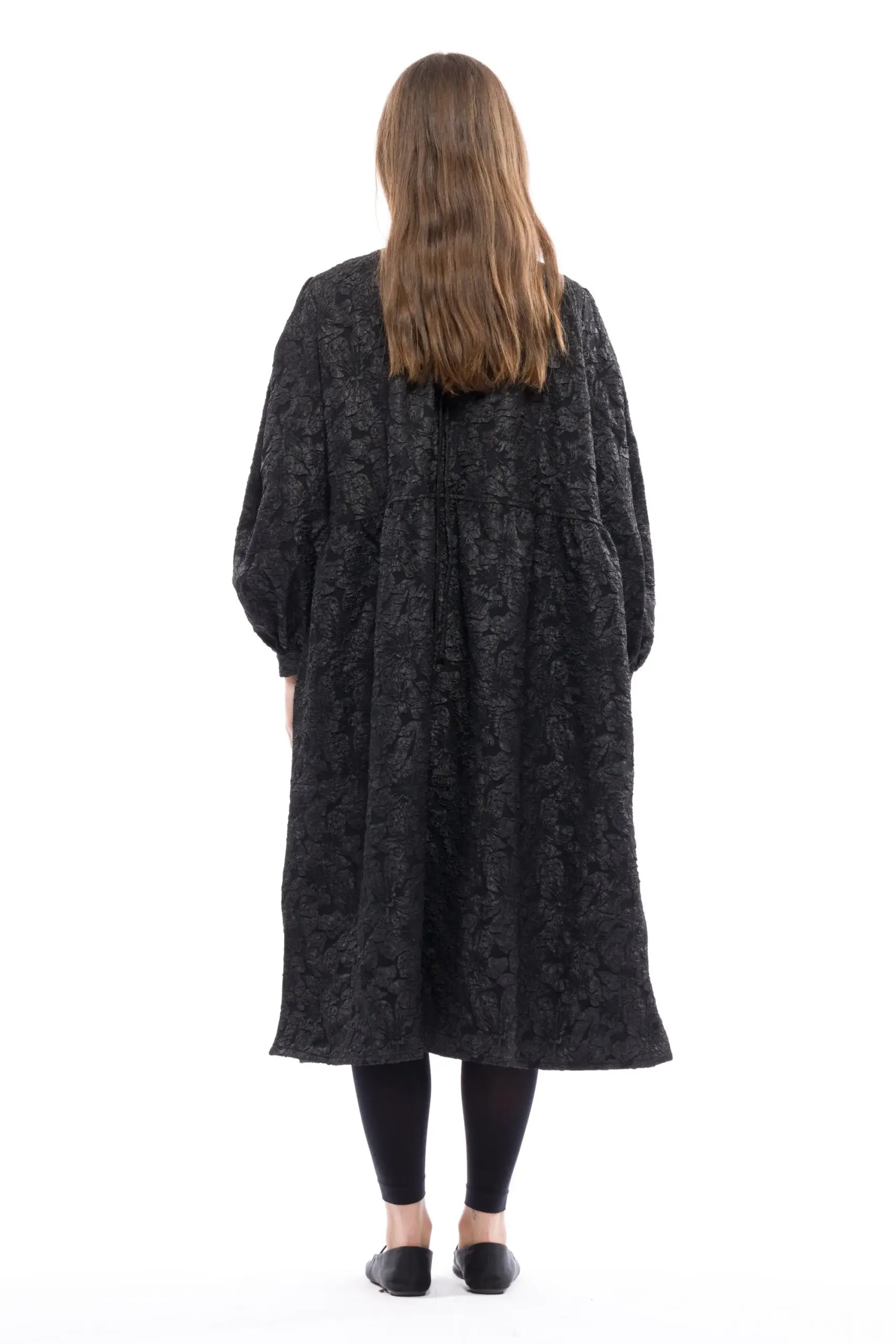 Toit Volant - Moonrise Dress (Jacquard Brocade) - Black Brocade -
