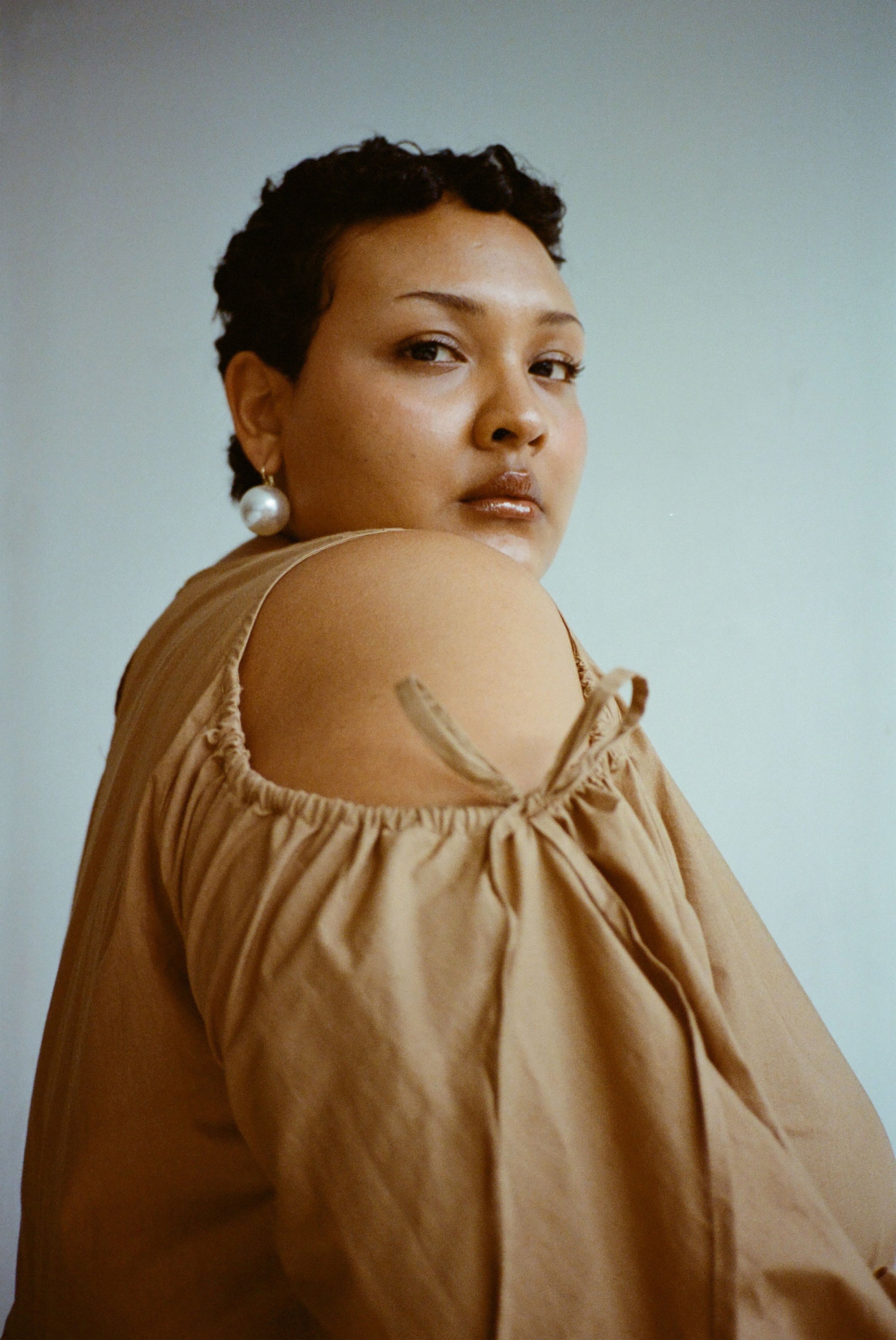 WRAY - Amber Dress – Iced Coffee -