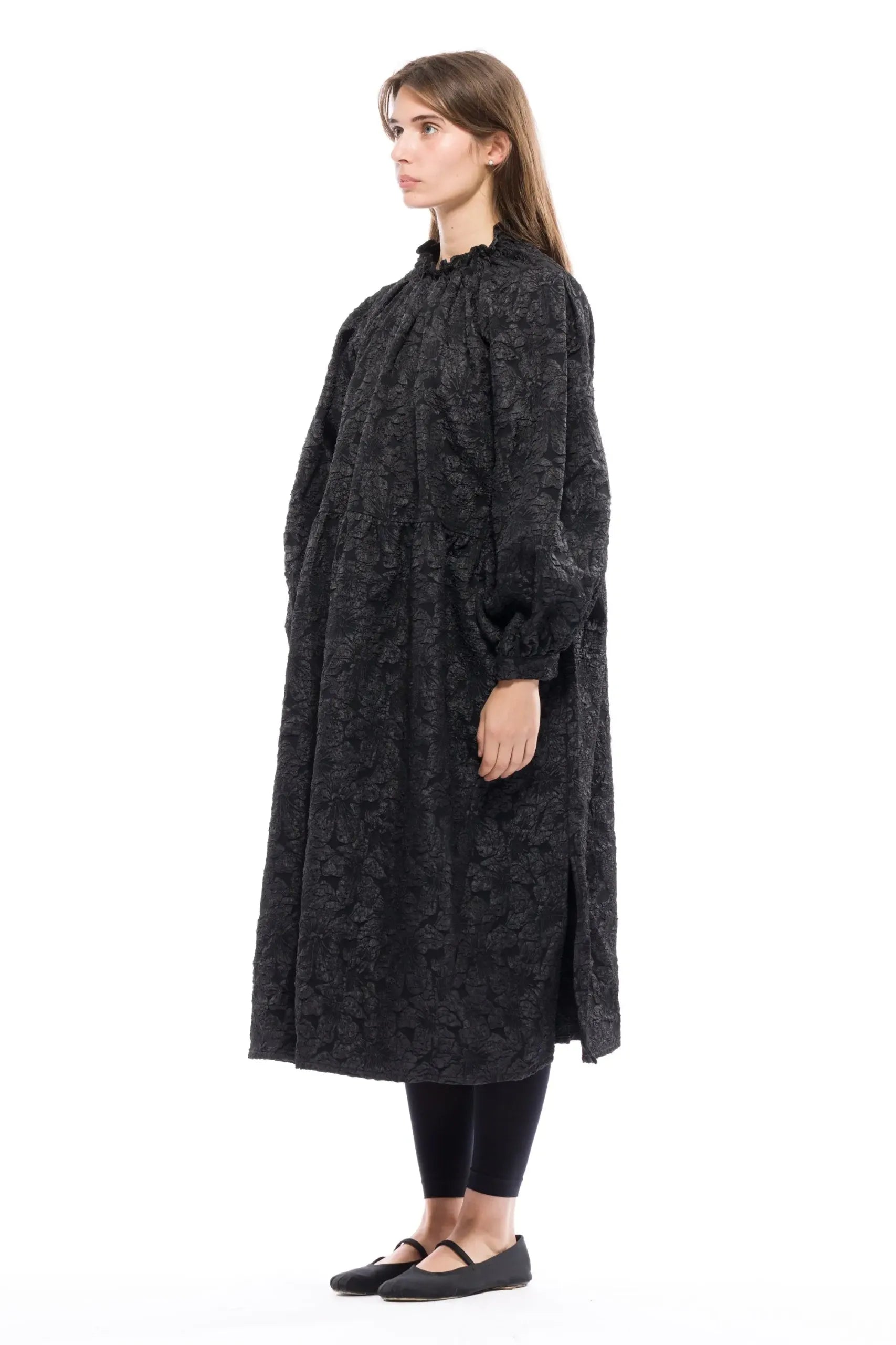 Toit Volant - Moonrise Dress (Jacquard Brocade) - Black Brocade -