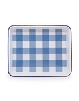 Crow Canyon Home - Max Humphrey x CCH Gingham Small Rectangle Tray - Blue -