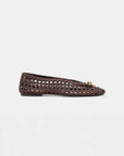 Dolce Vita - Cason Ballet Flats - Dark Brown Woven Leather -