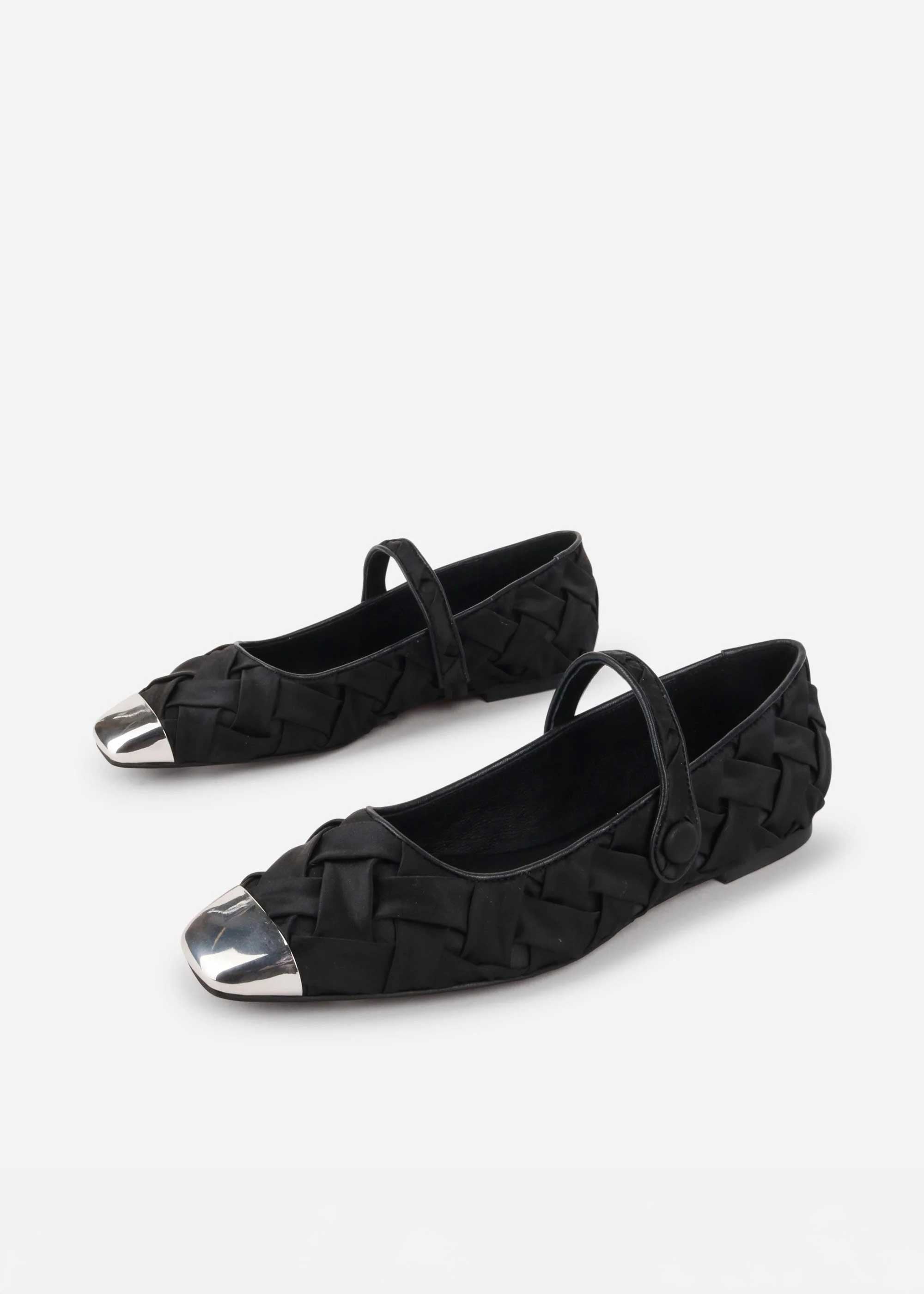 Intentionally Blank - Ribbons Satin Braided Mary Jane Flat -