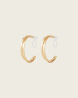 Aiori - Cassie Hoop Clip On Earrings - Gold -