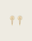 Aiori - Mini Pavé Huggie Clip On Earrings - Gold -