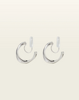Aiori - Trinity Hoop Clip On Earrings - Silver -