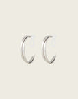 Aiori - Cassie Hoop Clip On Earrings - Silver -