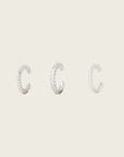 Aiori - Trio Ear Cuffs Set - Silver -