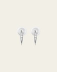 Aiori - Mini Pavé Huggie Clip On Earrings - Silver -