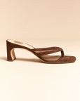 Gessie Heels - Dark Brown Suede