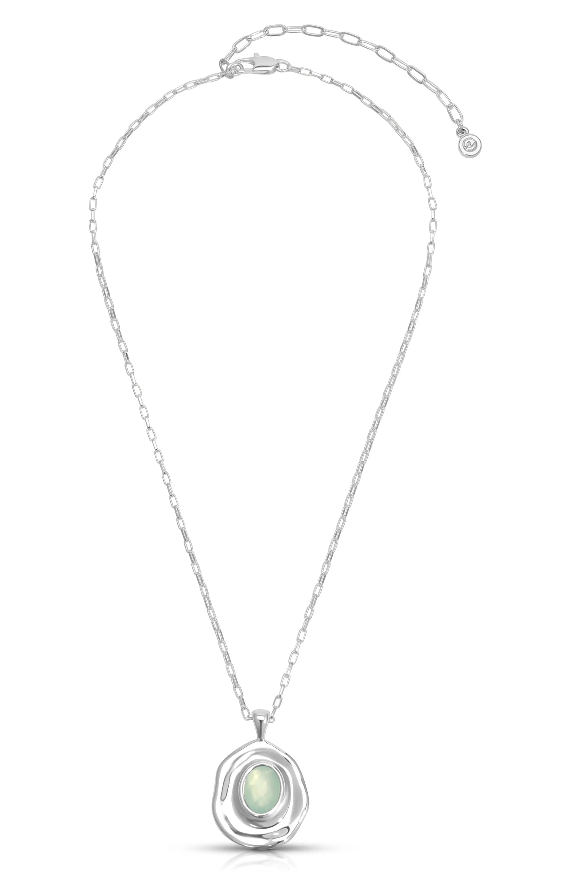 Ettika - Seastone Pendant Necklace - Silver -
