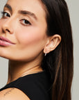 Aiori - Mini Pavé Huggie Clip On Earrings - Silver -