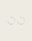 Aiori - Medium Thin Hoop Clip On Earrings - Silver -