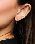 Aiori - Mini Pavé Huggie Clip On Earrings - Silver -