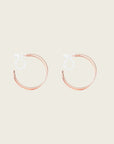 Aiori - Cassie Hoop Clip On Earrings - Rose Gold -