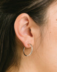 Aiori - Cassie Hoop Clip On Earrings - Silver -
