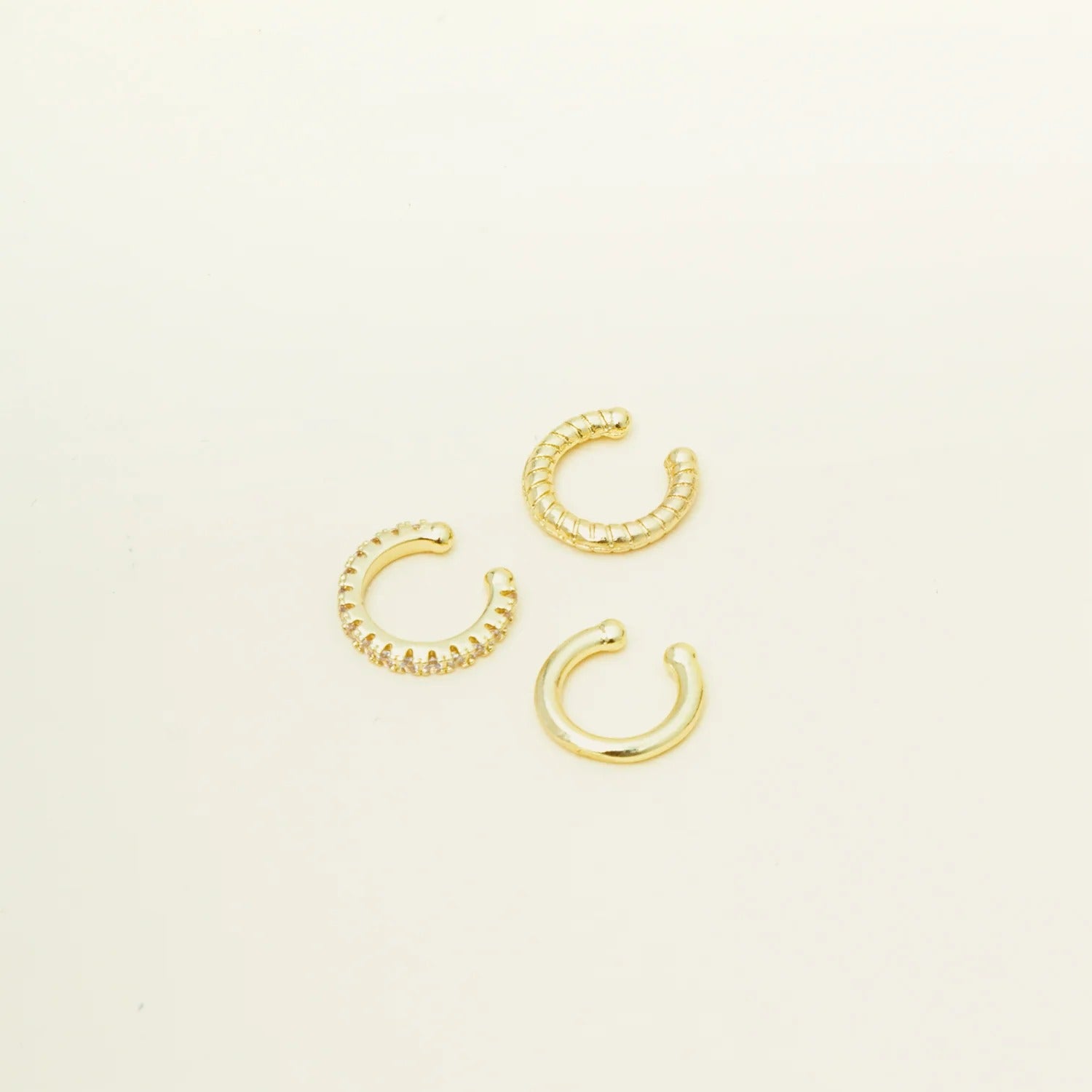 Aiori - Trio Ear Cuffs Set - Gold -