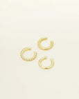 Aiori - Trio Ear Cuffs Set - Gold -