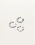 Aiori - Trio Ear Cuffs Set - Silver -