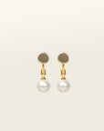Aiori - Claire Pearl Clip On Earrings - Gold -