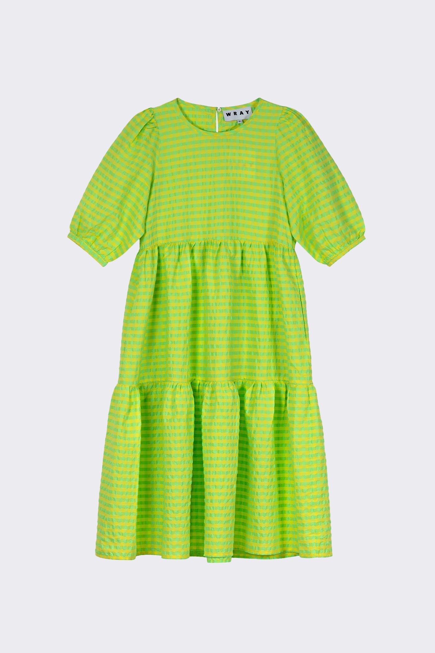 WRAY - Rosemary Dress - Acid Apple Gingham -
