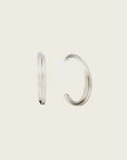 Aiori - Cassie Hoop Clip On Earrings - Silver -