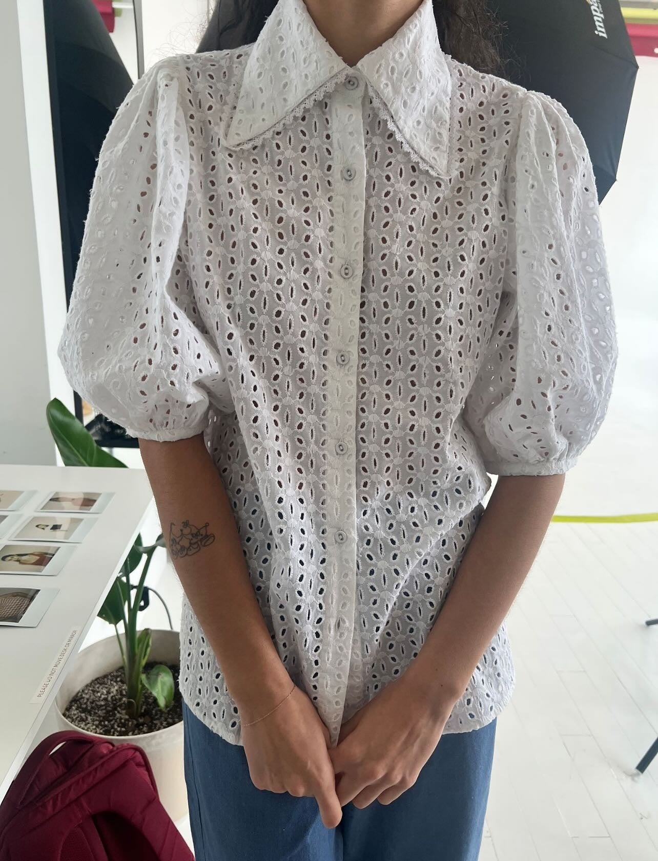 WRAY - Madeline Top - Salt Eyelet -