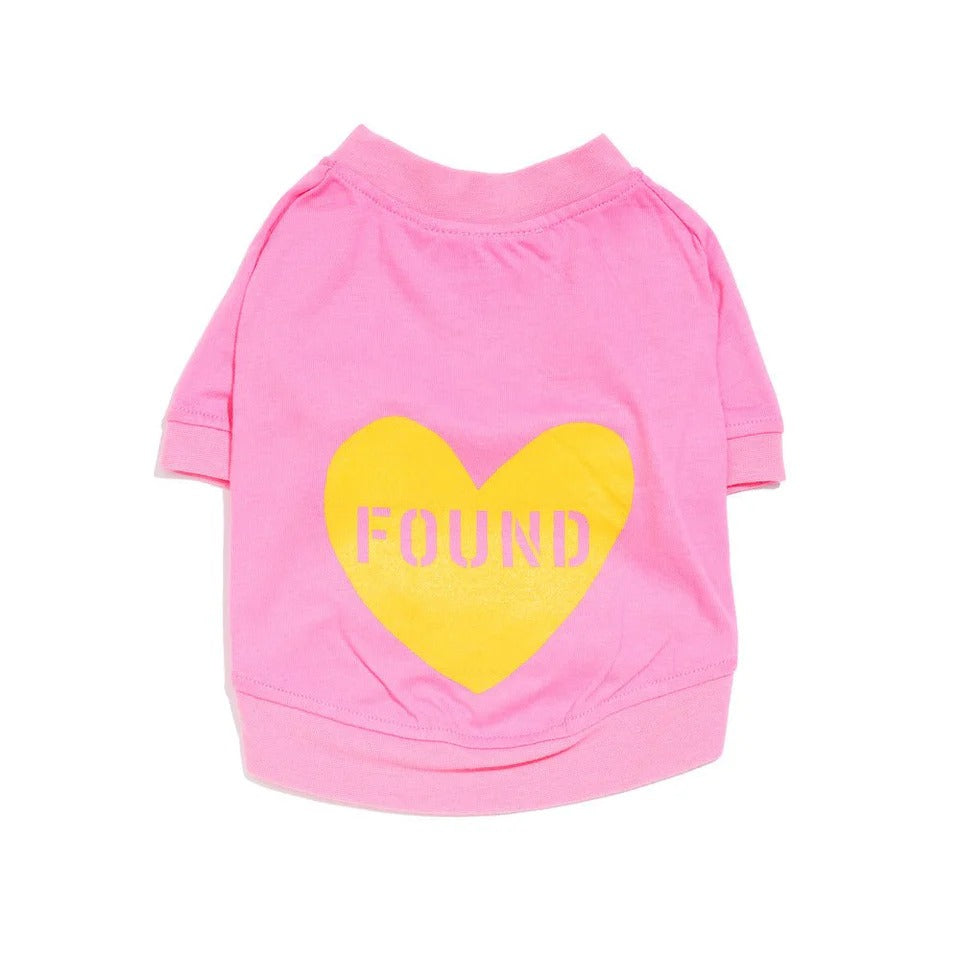 Found My Animal - Big Full Heart Animal T-Shirt - Candy Pink & Yellow -