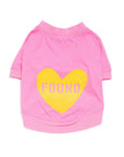 Found My Animal - Big Full Heart Animal T-Shirt - Candy Pink & Yellow -