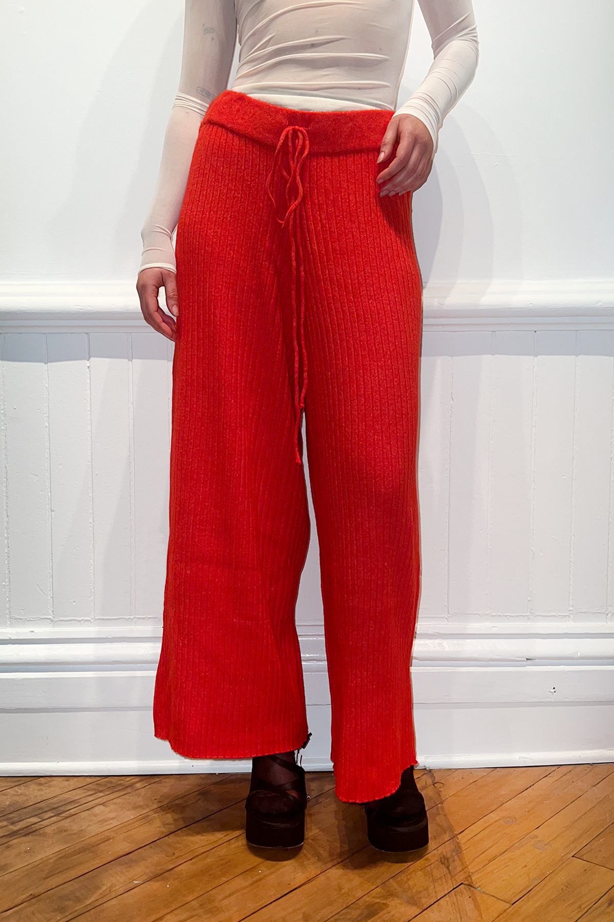WRAY - Margaux Knit Pant - Cherry Tomato -