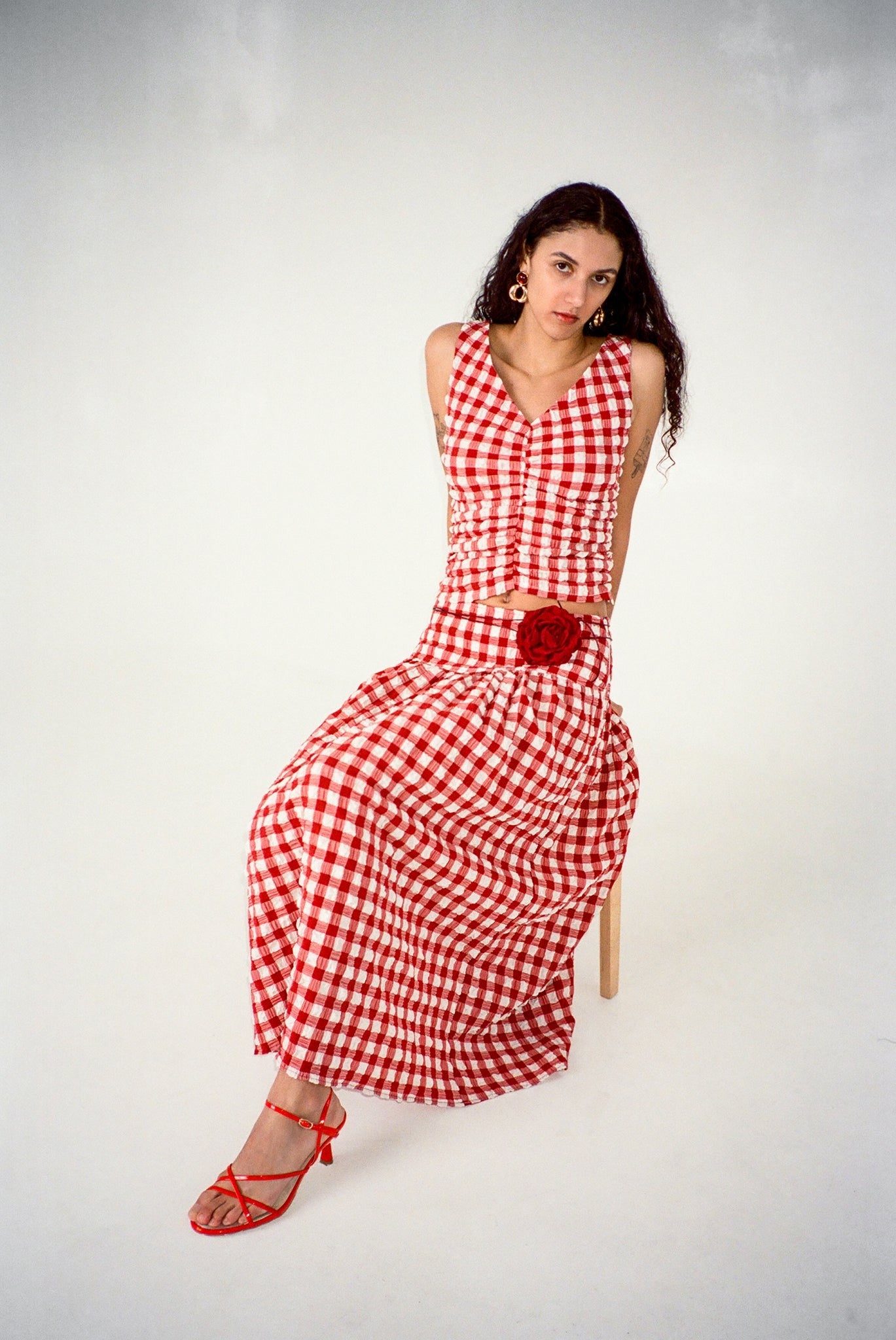 WRAY - Lulu Skirt - Lipstick Check -