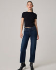 Edyson - Vincent Mid Rise Wide Straight Leg - Dark Duval Wash -