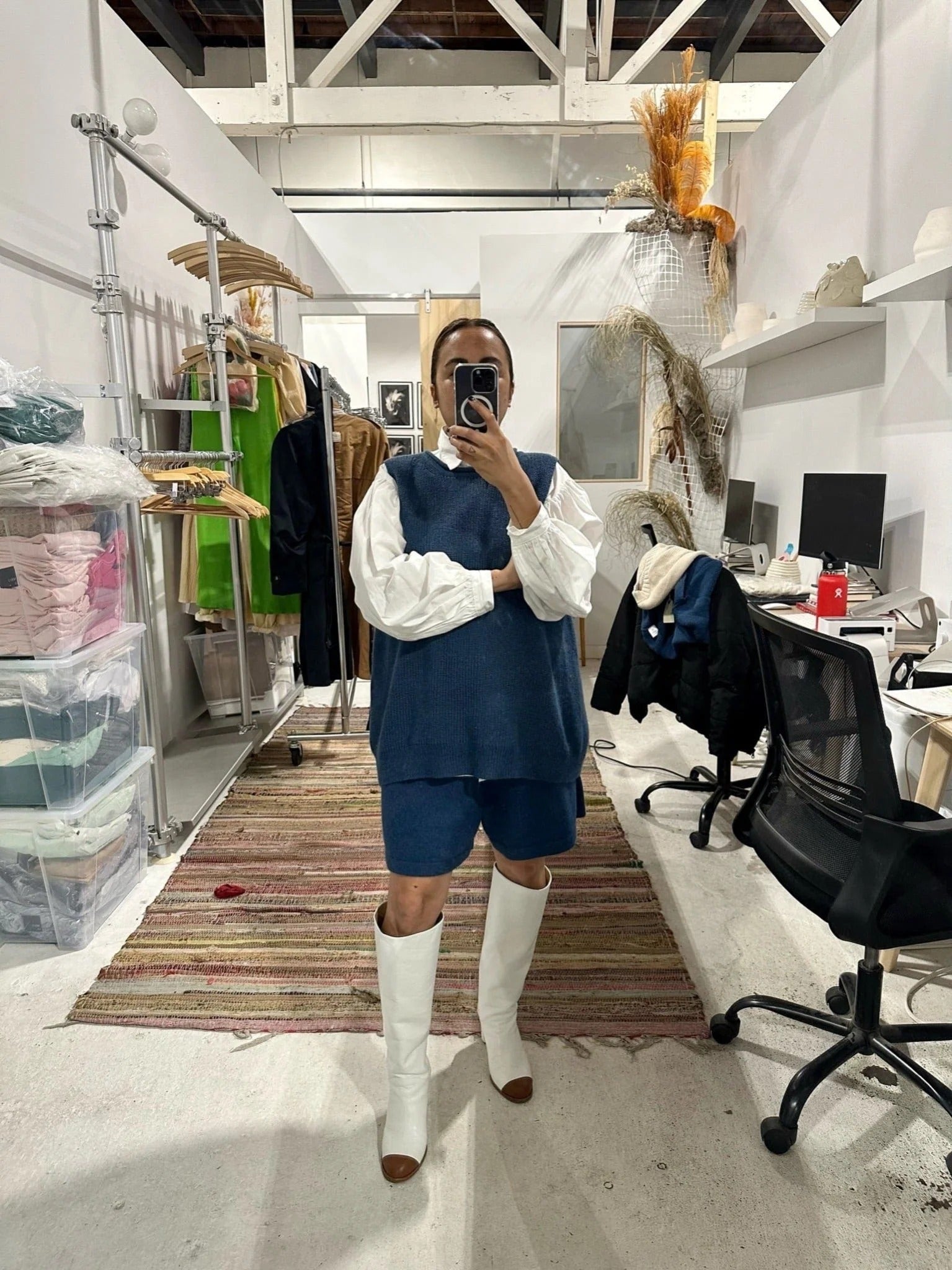 et Tigre - John Knit Shorts - Denim Blue -