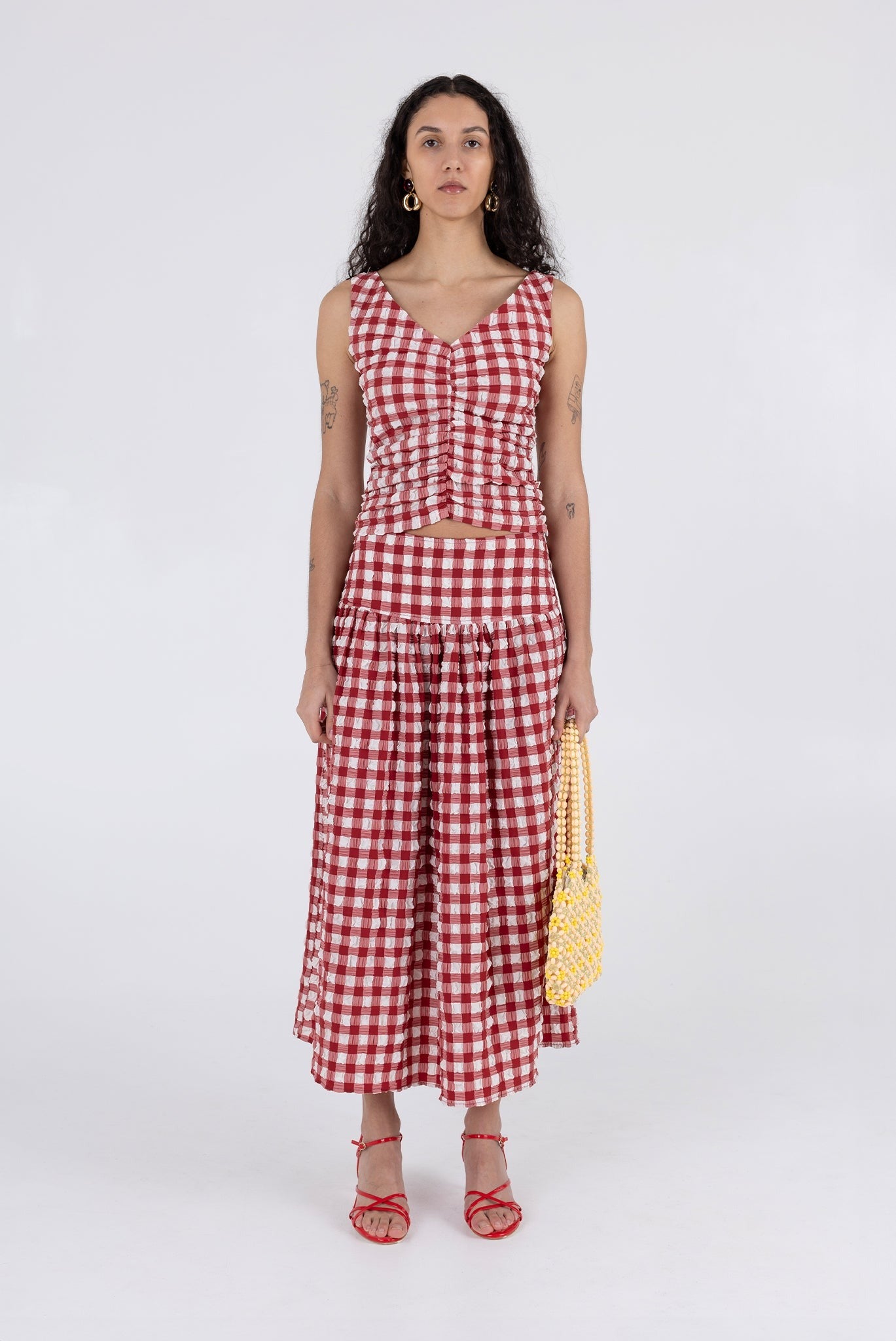 WRAY - Lulu Skirt - Lipstick Check -