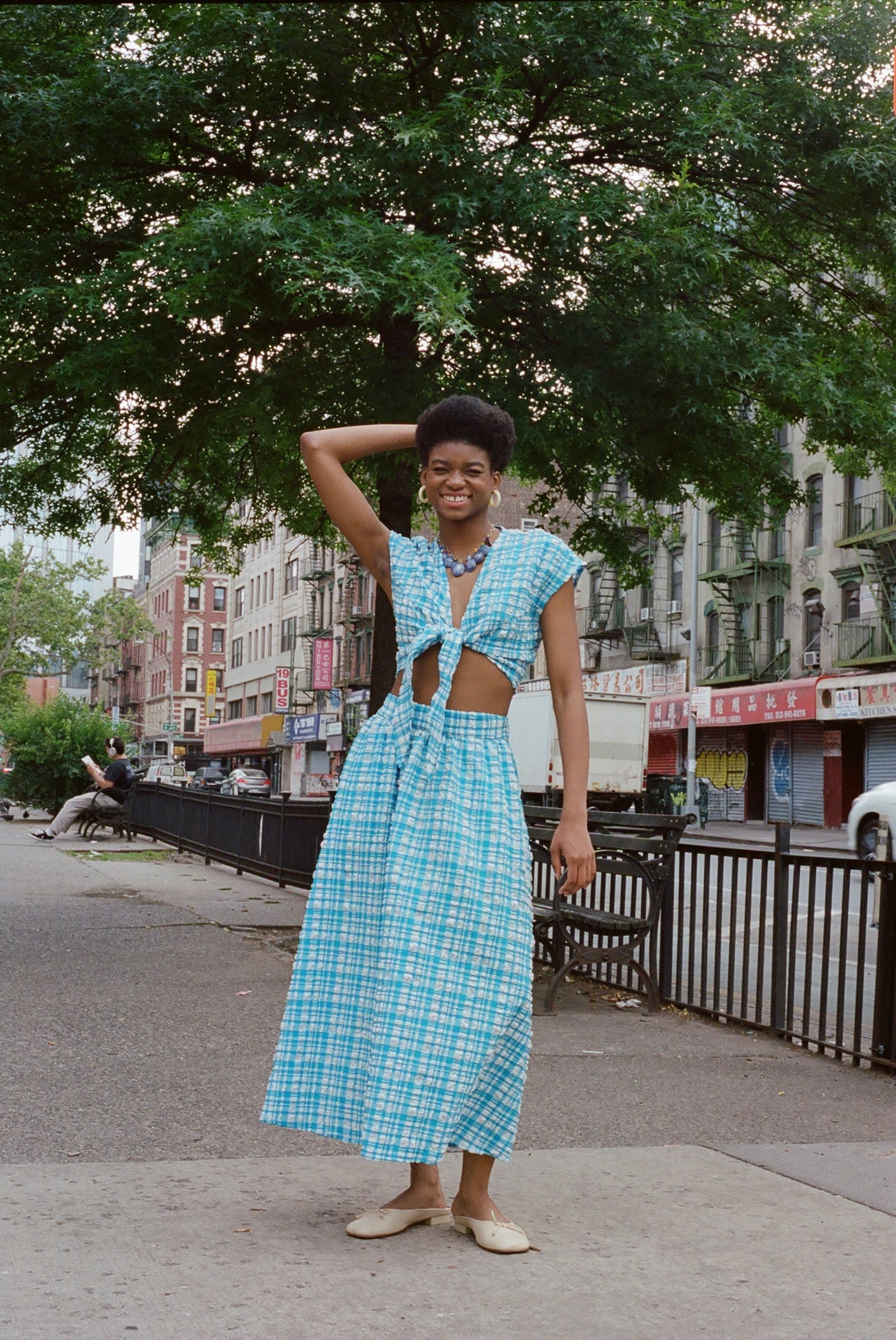 WRAY - Saturday Skirt - Ocean Gingham -