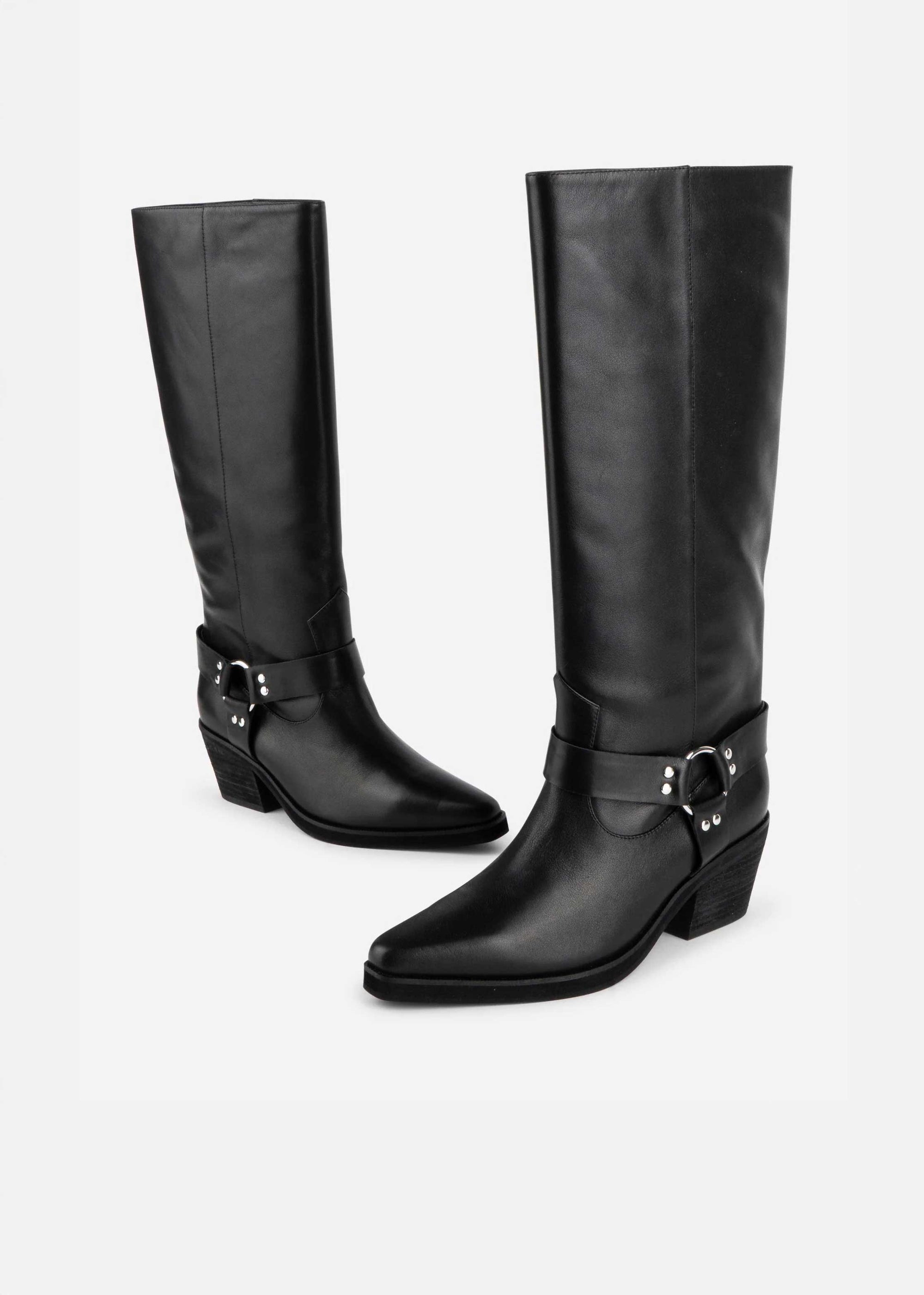 Intentionally Blank - Josephine Knee High Biker Boot -